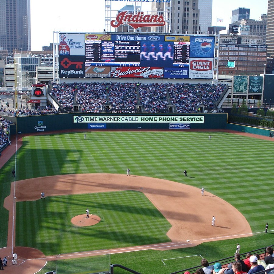 progressive-field-cleveland Progressive Field baseball stadium in Cleveland, Ohio